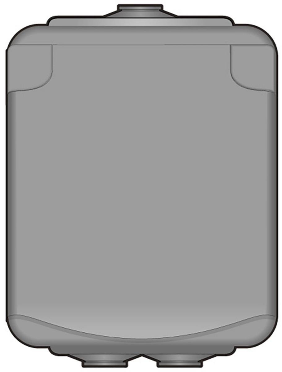 Wall socket AquaBest IP44 Dusty Grey - Weatherproof Schuko outlet