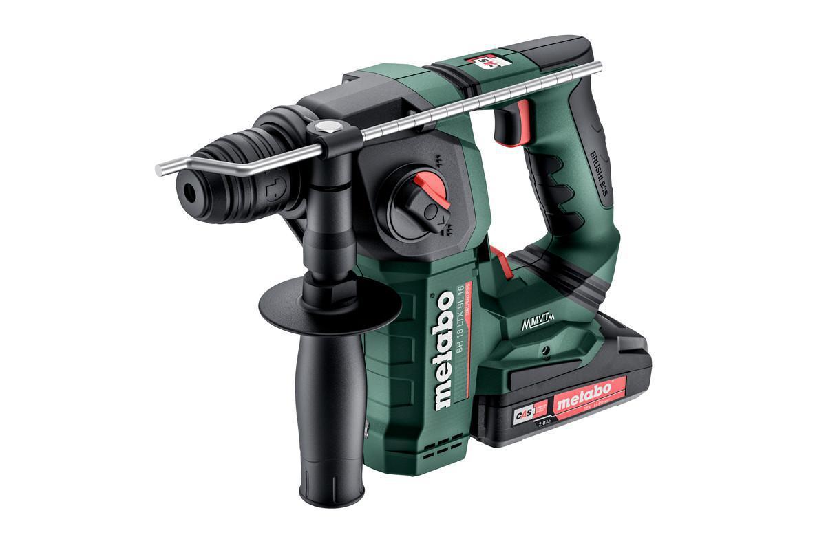 Borrhammare Metabo BH 18 LTX BL 16 2x2.0 Ah - BORRHAMMARE METABO BH 18 LTX 2X2.0 AH LI-JON 16 MM I BETONG