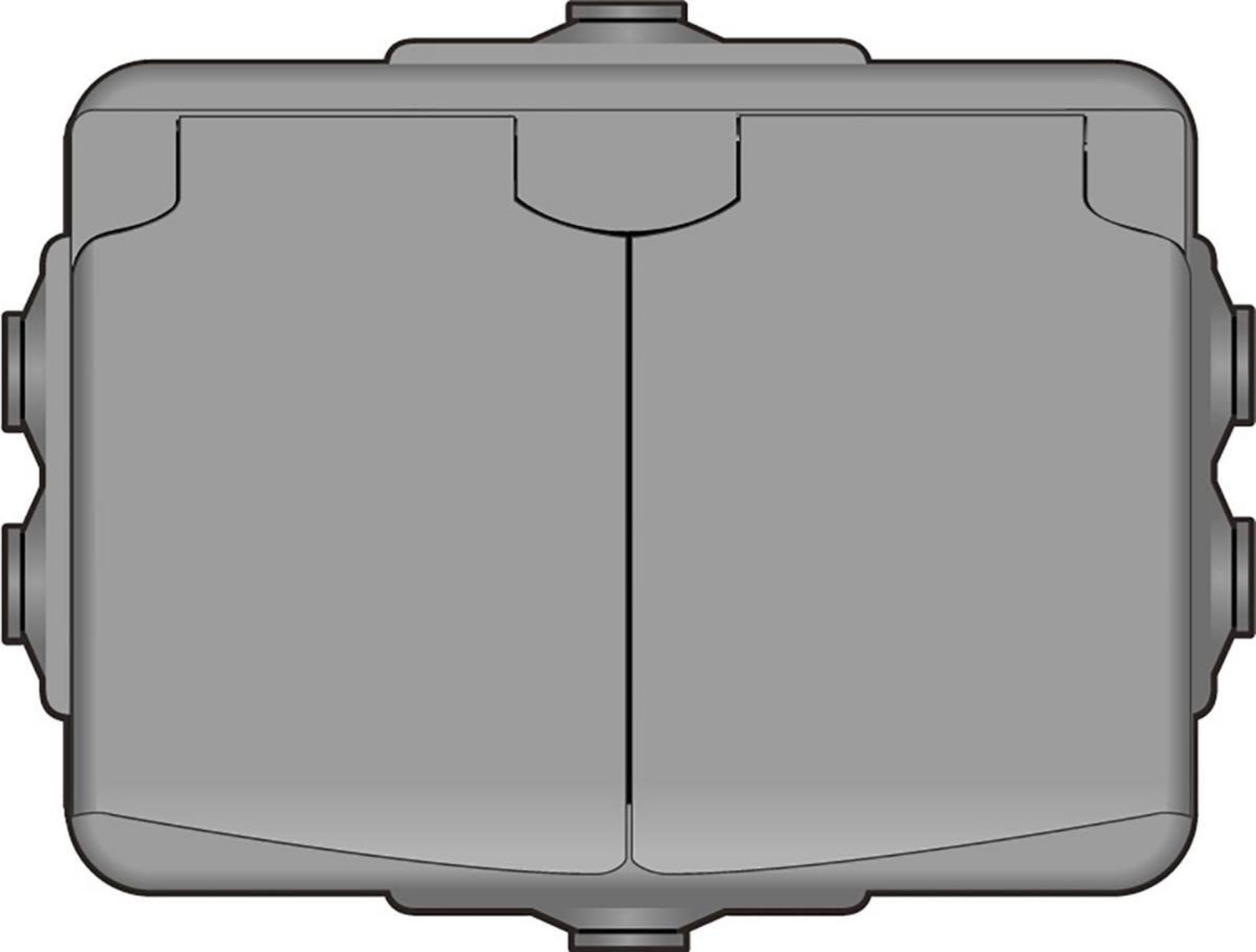 Wall socket AquaBest IP44 Dusty Grey - Weatherproof Socket outlet