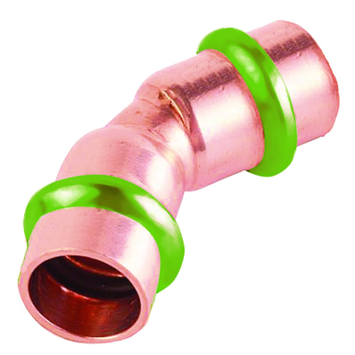 Bend 45° with 2 sockets Type V Copper, a-collection - 12 ELBOW 45° CU V A-PRESS