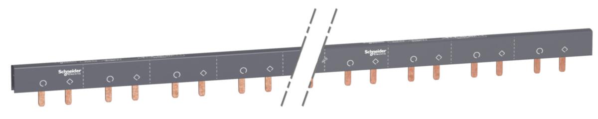 Phase rails Acti9 - COMB BUSBAR AUX2P 100A 57MOD.