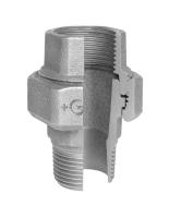 Coupling, reduced, black, with conical seal, internal and external thread, Item No. 341
