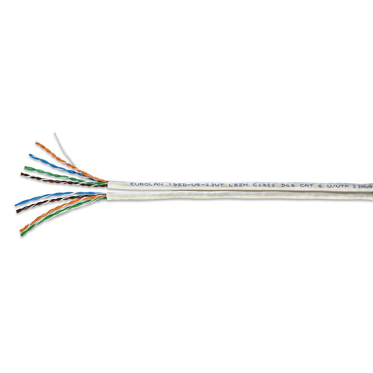 Data cable C6 2xUTP white LSZH Dca, Eurolan - C6 2XUTP WH LSZH DCA-0 19SD-U6-23WT-0