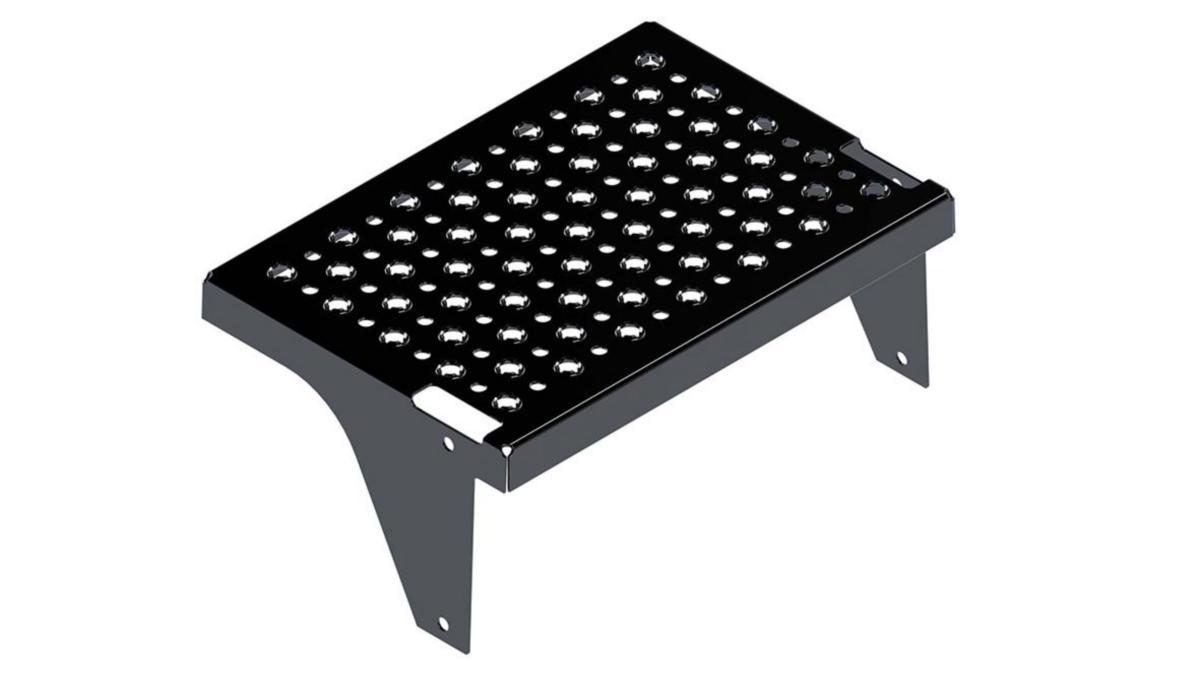 Ståplatta fasadstege, CW Lundberg - STÅPLATTA FASADSTEGE EX. SKRUV 300X440MM SVART ( 670411 ) CW