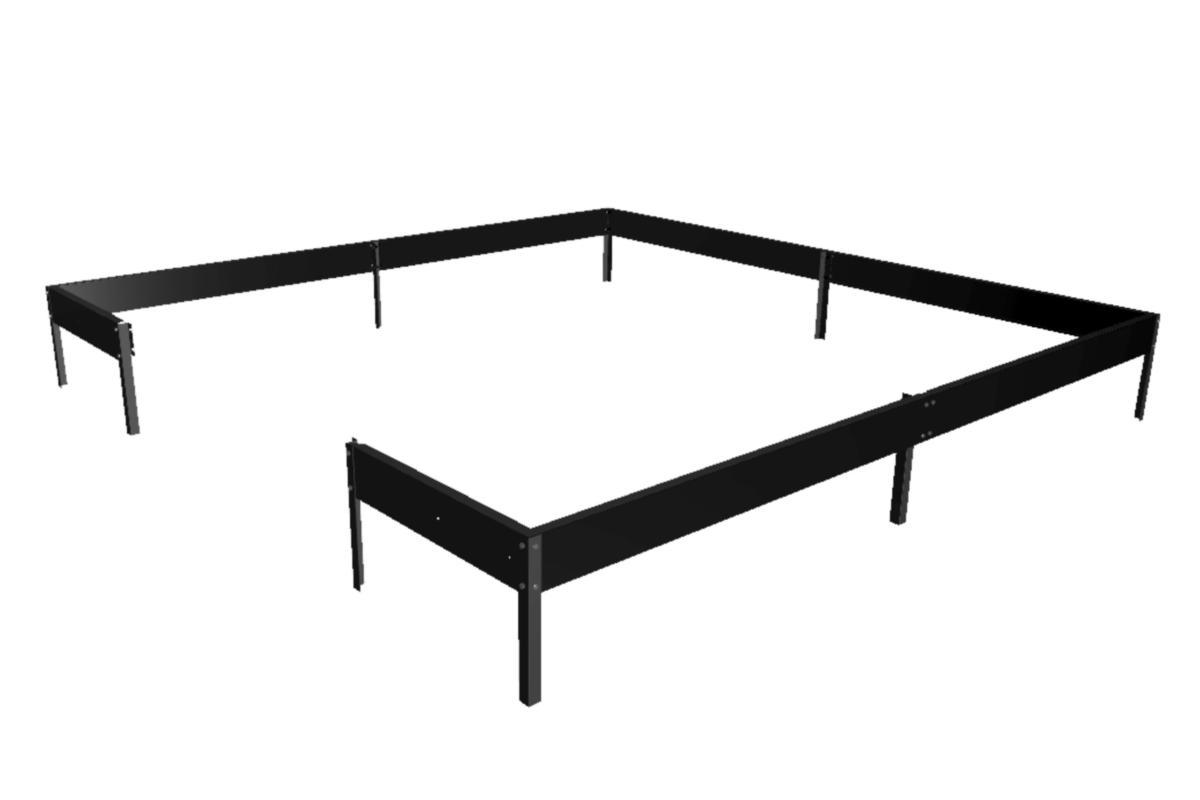 Fundament till Qube+ 88, 6.6 m² - SOCKEL TILL VÄXTHUS QUBE+ 88 SVART HALLS