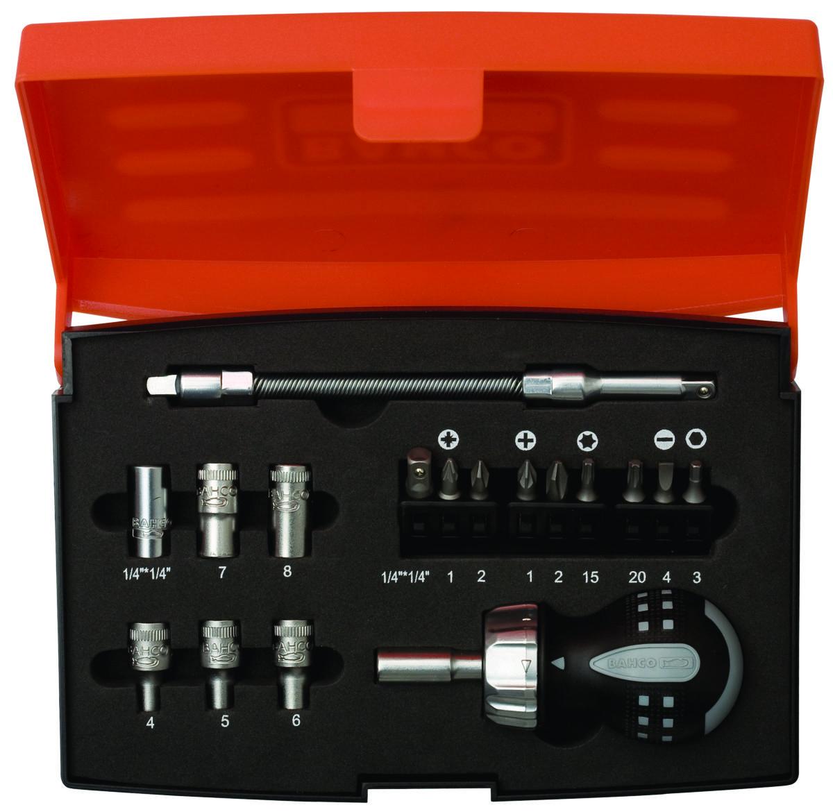 Ratchet Screwdriver Set Bahco 808050S-18 - RATCHET SCREWDRIVER SET BAHCO 808050S-18