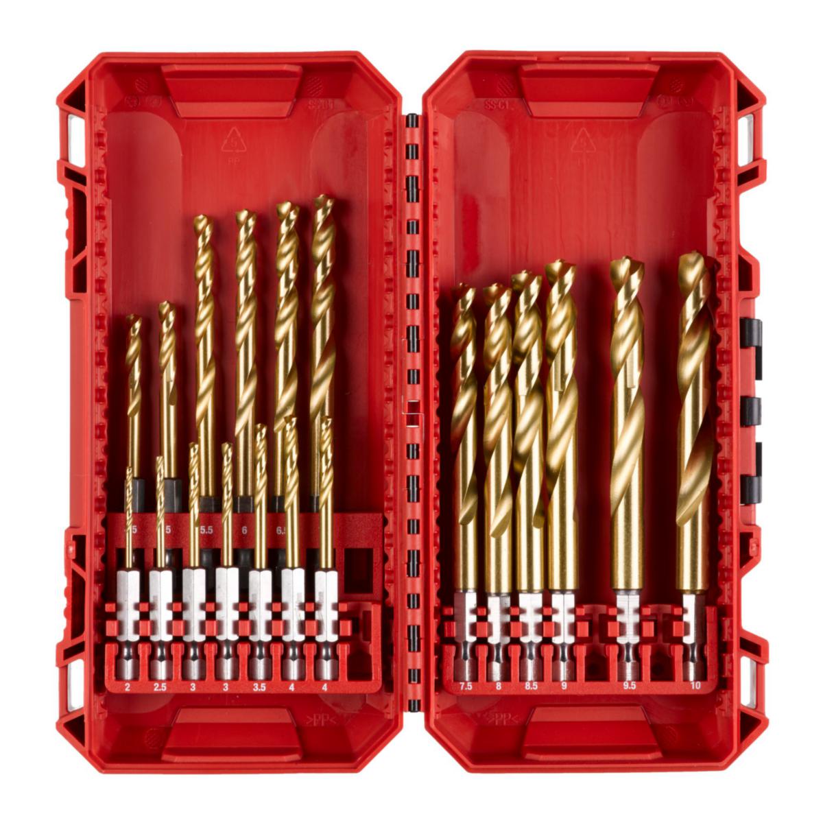 Metallborrset Milwaukee SW HSS-G TIN POF 19P - METALLBORRSET MILWAUKEE HSSG-TIN POF 19P