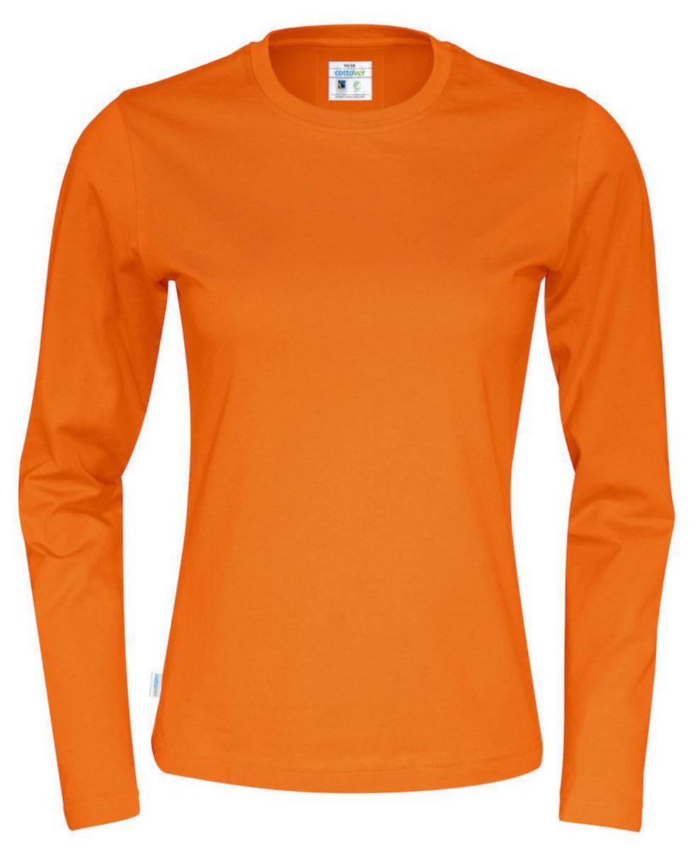 T-Shirt CottoVer Long Sleve dam - T-SHIRT LONG SLEEVE LADY ORANGE DAM M