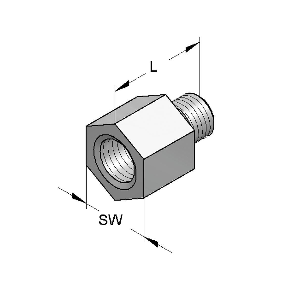 Reducing thread internal G/External G, MEFA - EF RD M8/M10 REDUCTION BOLT. ERGOFAST