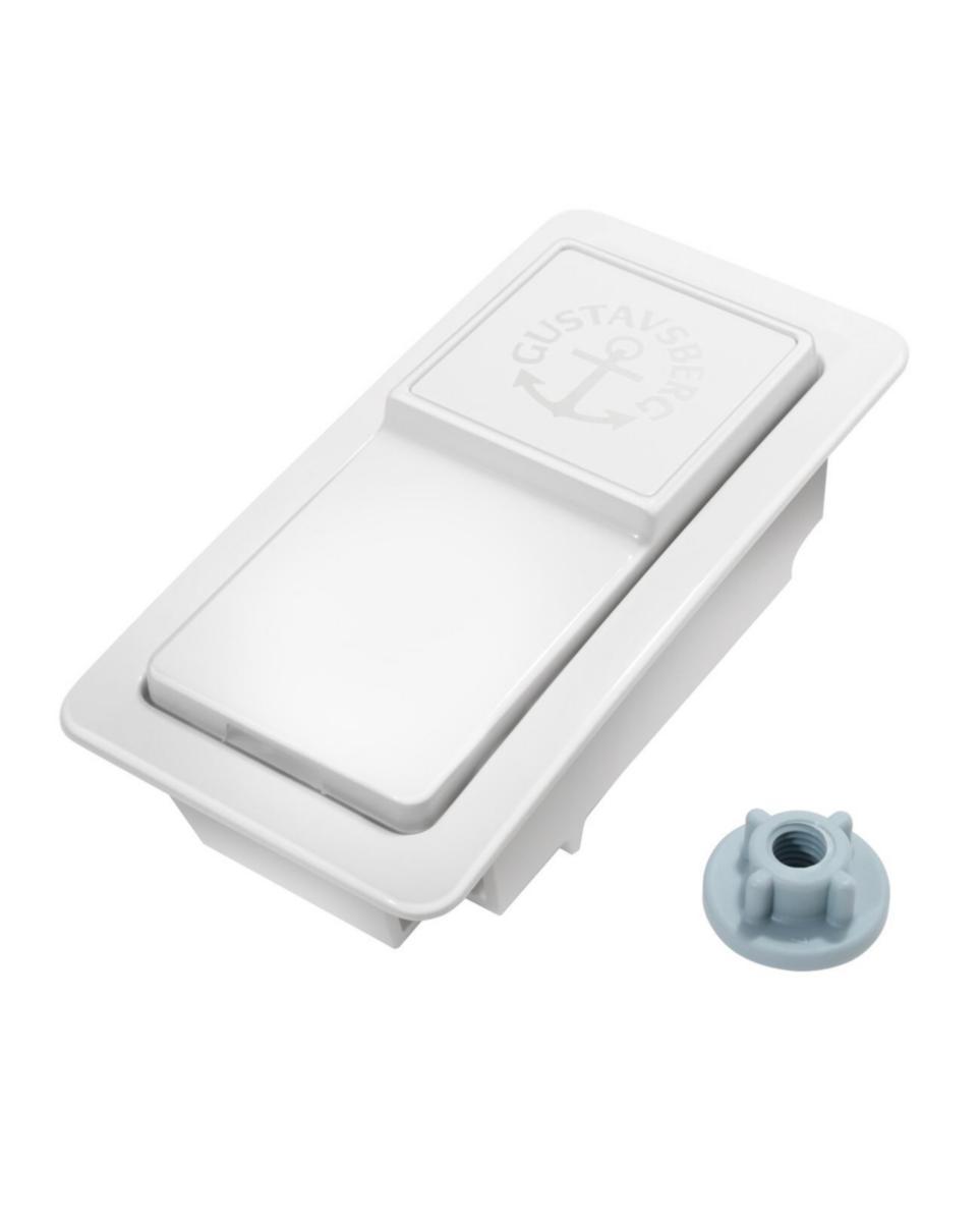 Flush button for Nordic toilet seat, Gustavsberg - GBG FLUSH PUSH BUTTON CHROME NT-27, ARCTIC, NORDIC