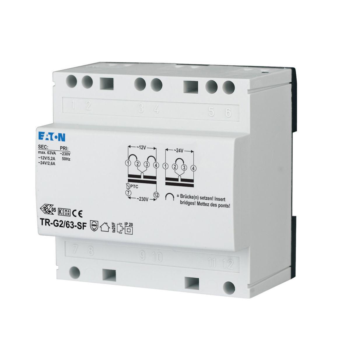 Manövertransformatorer - MANÖVERTRAFO 63VA 12-24 V TR-G2/63-SF