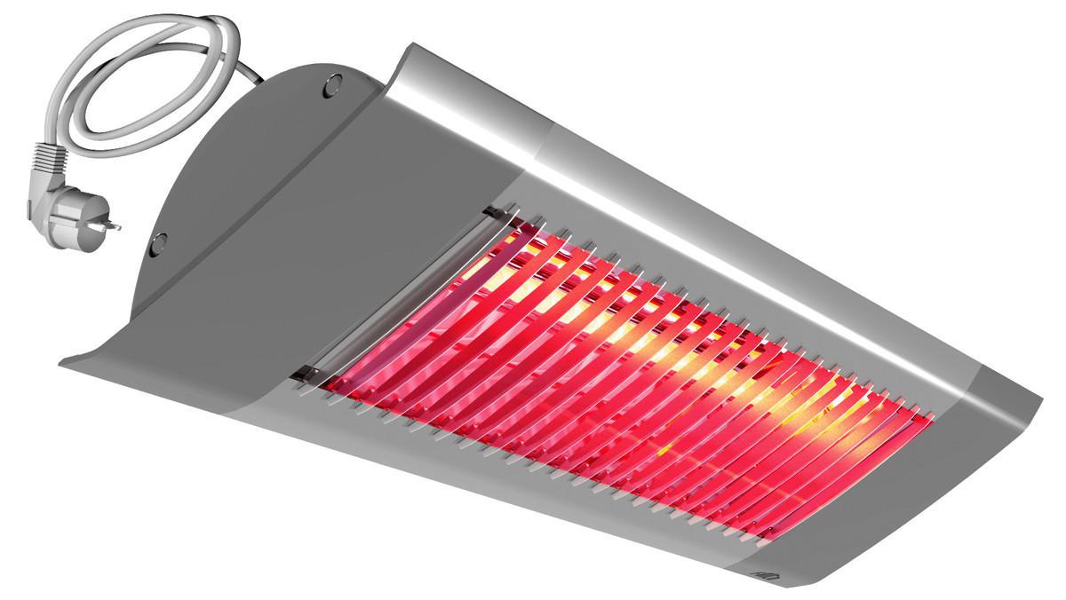 Infravärmare, Halogeninfra, riktad värmespridning - INFRAVÄRMARE 1000 W IP44 230 V VIT ALUMINIUM IHF10 FRICO