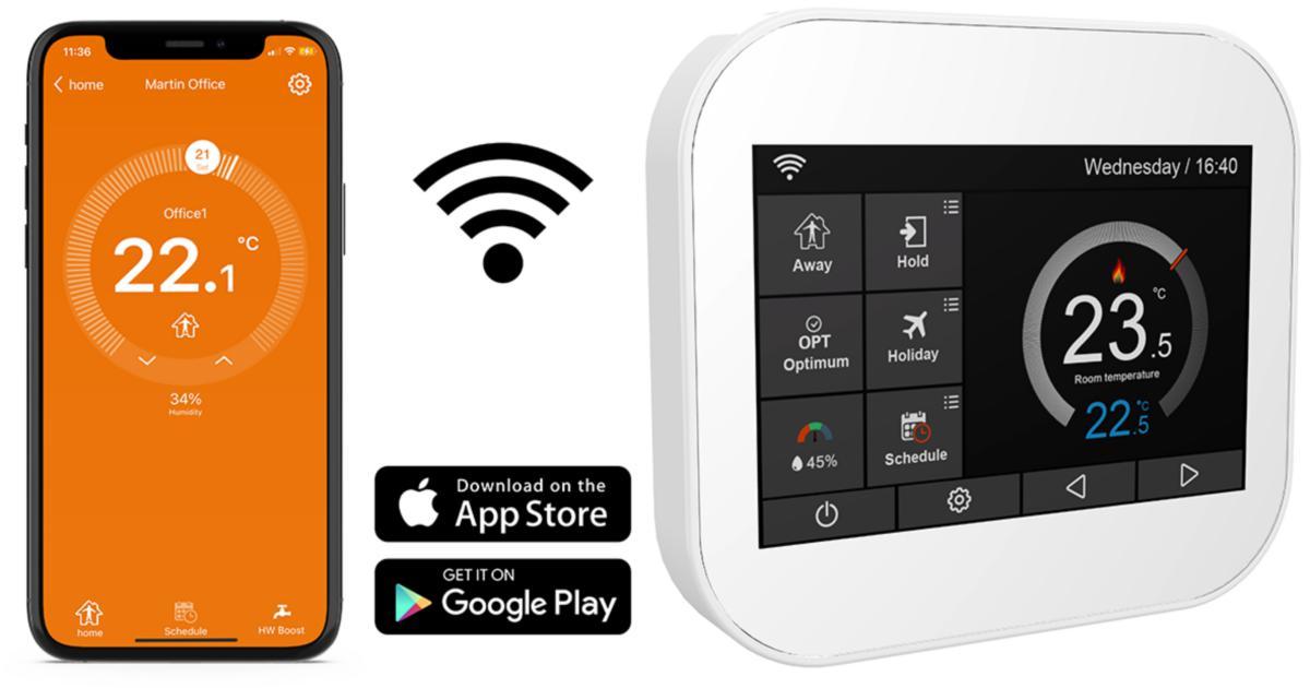 Termostat med touch infälld WiFi - TERMOSTAT M TOUCH INFÄLLD WIFI T60-EW