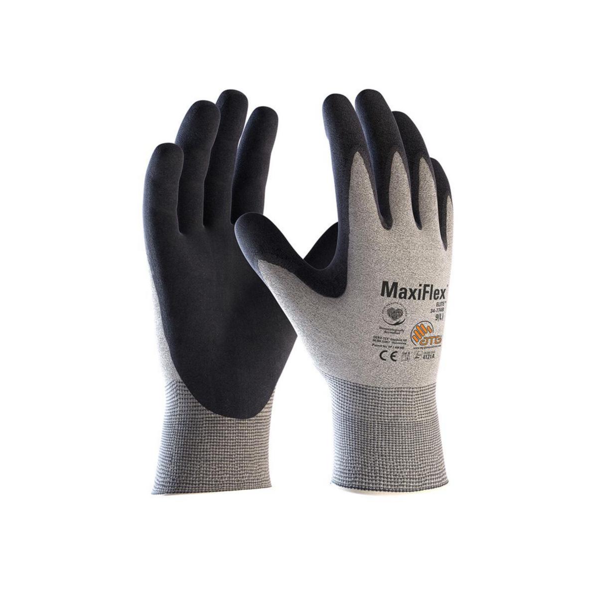 Assembly Glove Maxiflex Elite 34-774B - WORKGLOVE MAXIFLEX ELITE ESD GREYMELANGE SIZE 8