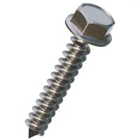 Wood screw with flange