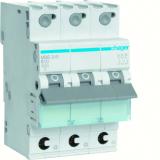 Miniature circuit breaker 3-pole type B, 6kA, MBS3, Quick Connect