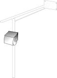 Toilet paper holder for WC arm support, Rebase