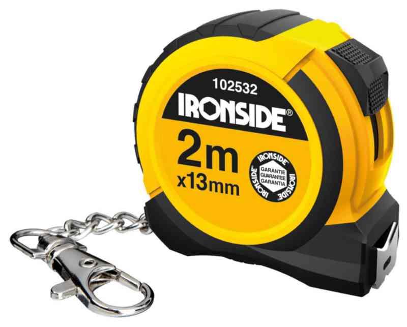 Measuring Tape Ironside with Key Ring - TAPE MEASURE IRONSIDE 102532 2M KEYCHAIN