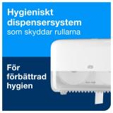 TORK TWIN CORELESS MID-SIZE TOILET ROLL DISPENSER T7