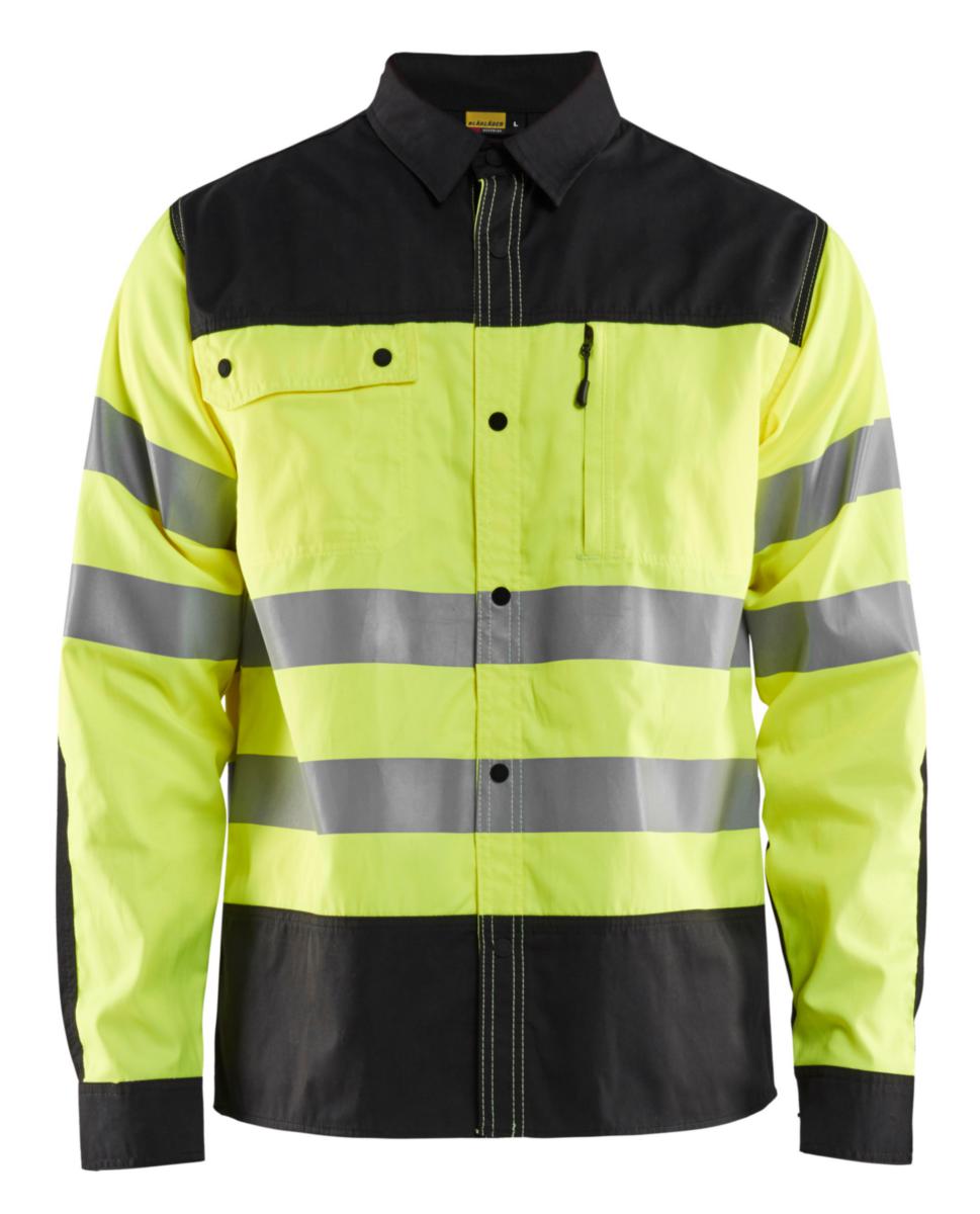 Skjorta Blåkläder 3255-1817 - VARSELSKJORTA KL3 BLK 3255-1817 VGUL/SVART XXL