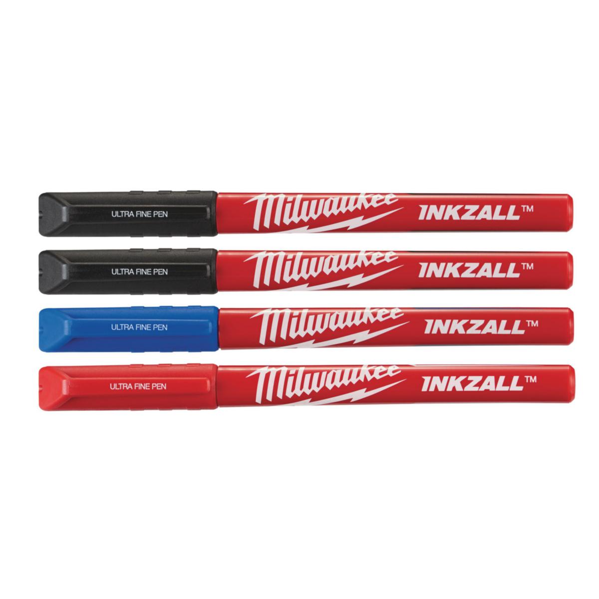 Märkpenna Milwaukee Inkzall tunn - PENNA INKZALL MILWAUKEE TUNN SPETS FÄRG 4P