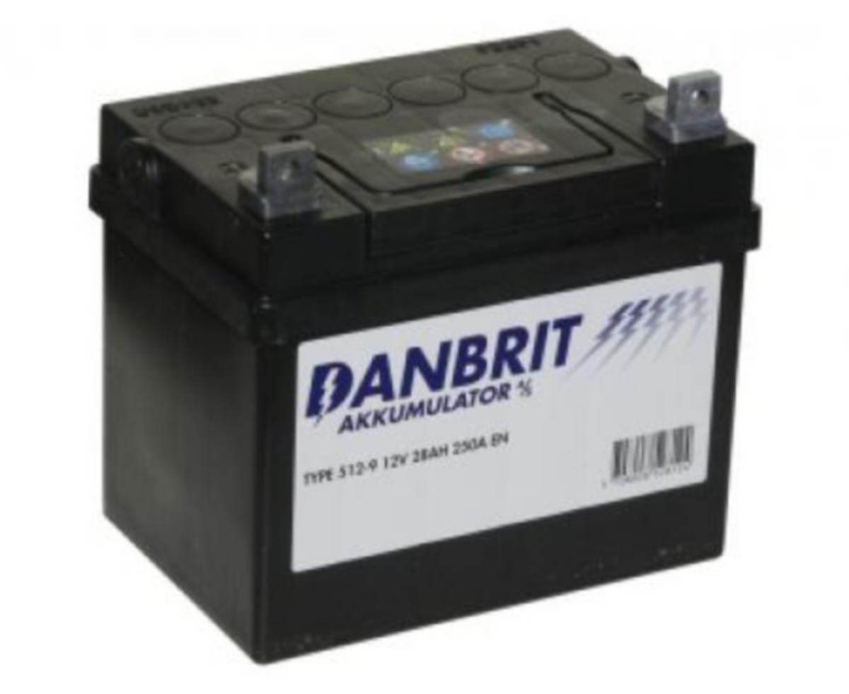 Startbatteri trädgård Danbrit - STARTBATTERI TRÄDG. 12V 28AH DANBRIT 512-9