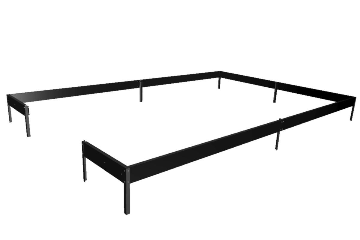 Fundament till Qube+ 812, 9.9 m² - SOCKEL TILL VÄXTHUS QUBE+ 812 SVART HALLS