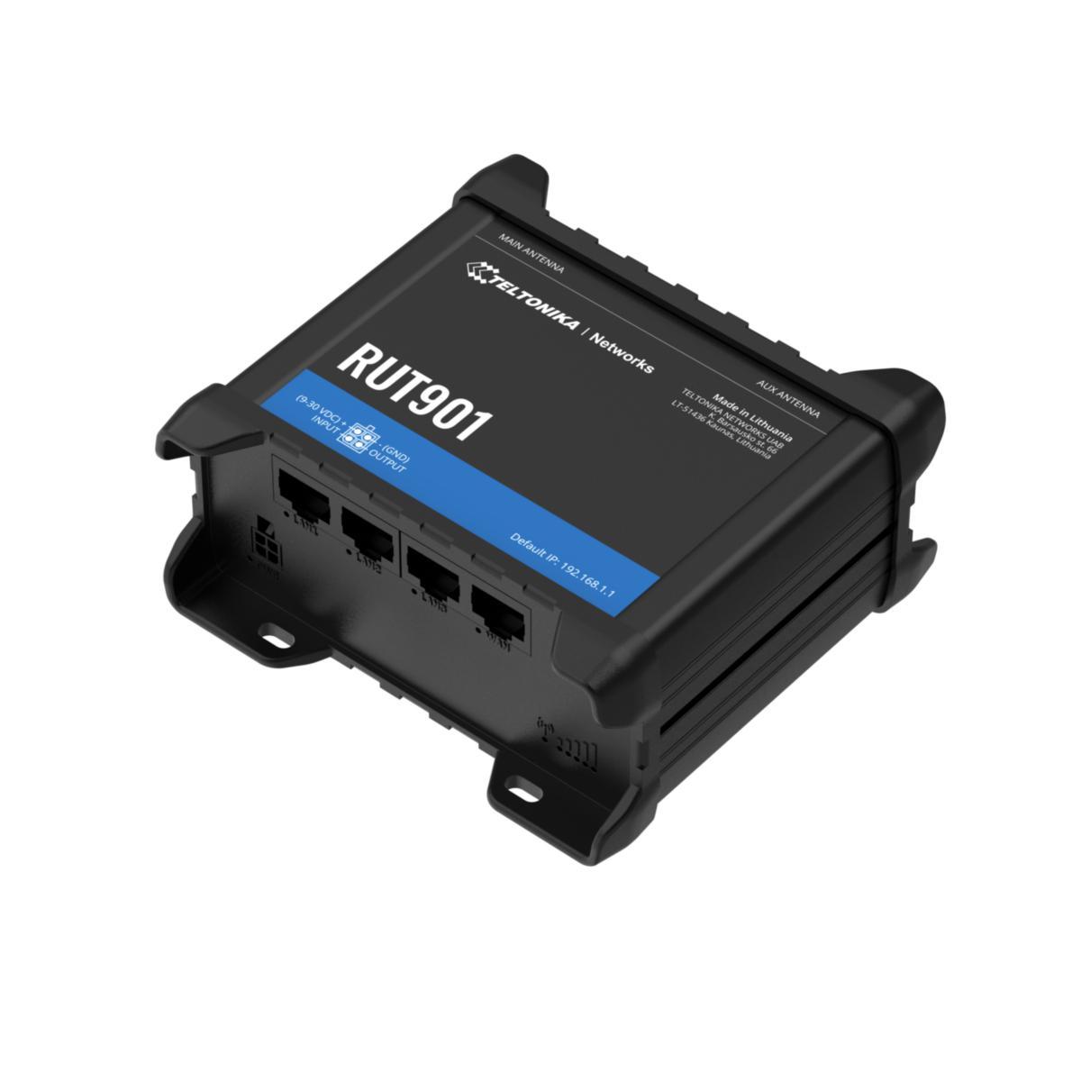 4G Router, Teltonika RUT901 - TELTONIKA RUT901 4G-ROUTER, WIFI, 4 X LAN