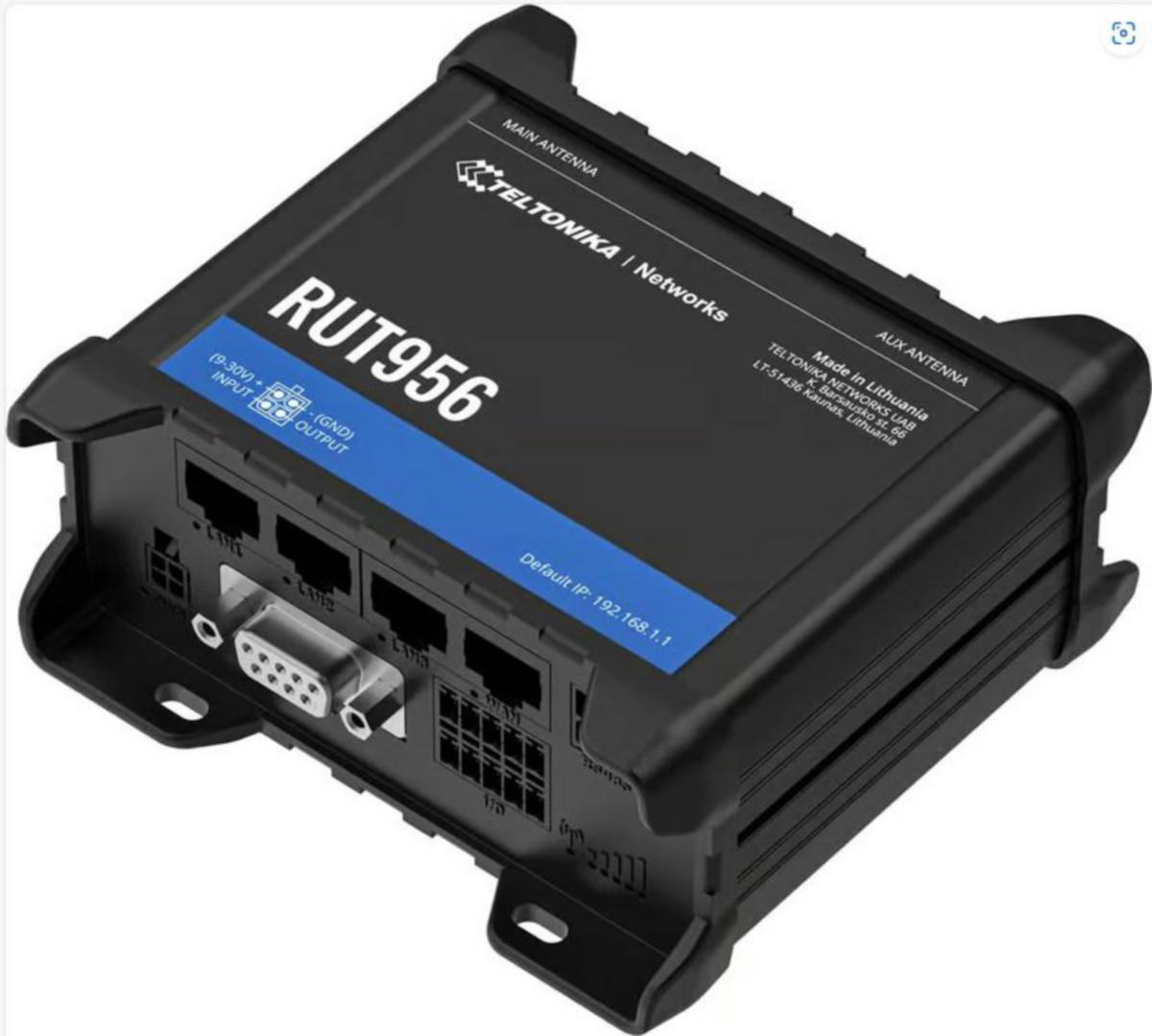4G Router, Teltonika RUT956 - TELTONIKA RUT956 4G-ROUTER, WIFI, 4 X LAN, GPS