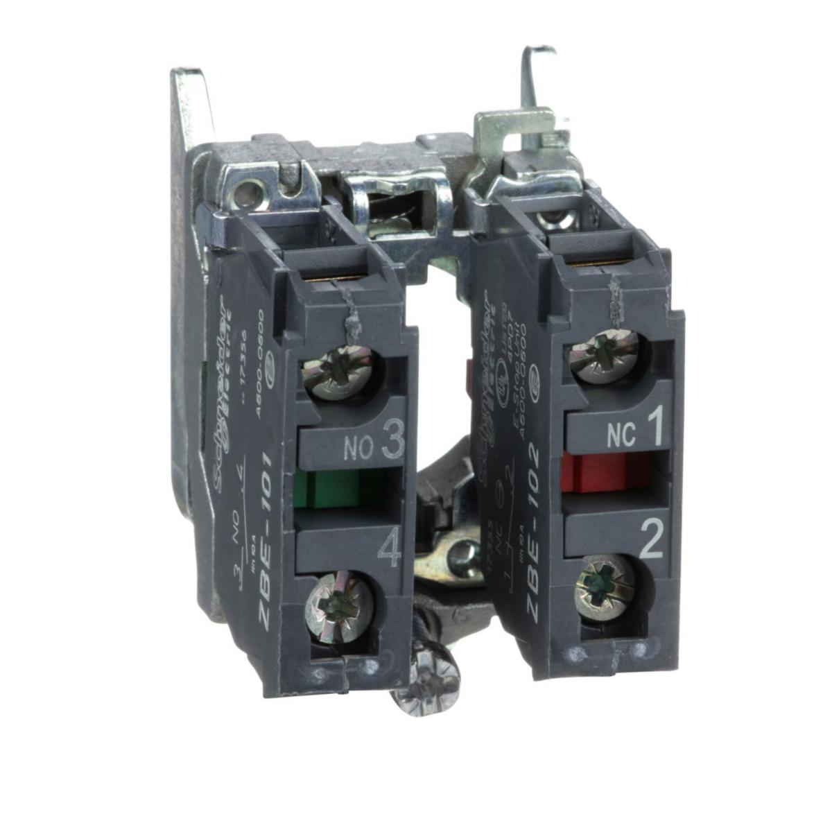 Connector supplemented with actuator ZB4BZ - SCREW TERMINAL CONTACT B ZB4BZ105