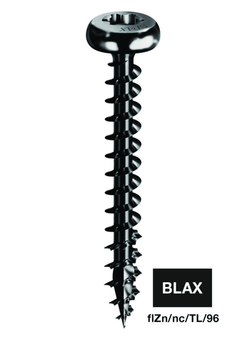 Universalskruv TKT svart BLAX - TRÄSKRUV TKT SPAX SVART 5 X 40 / 37 SVART BLAX 4CUT ET
