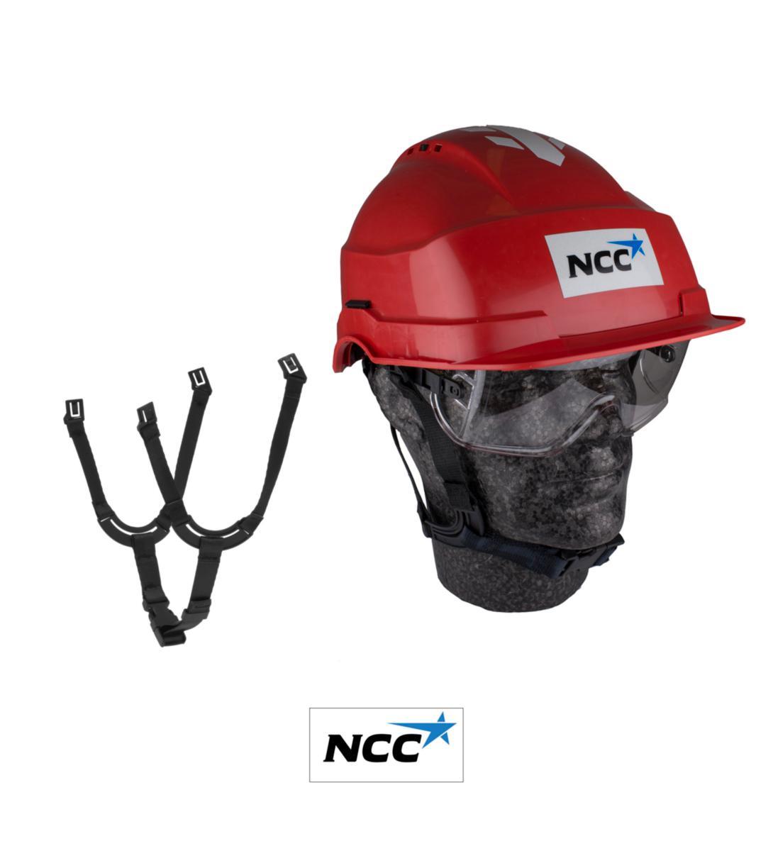 Safety Helmet Iris 2 NCC - HELMET APPRENTICE IRIS 2 NCC RED LOGO CHIN STR. WHI. REFL.