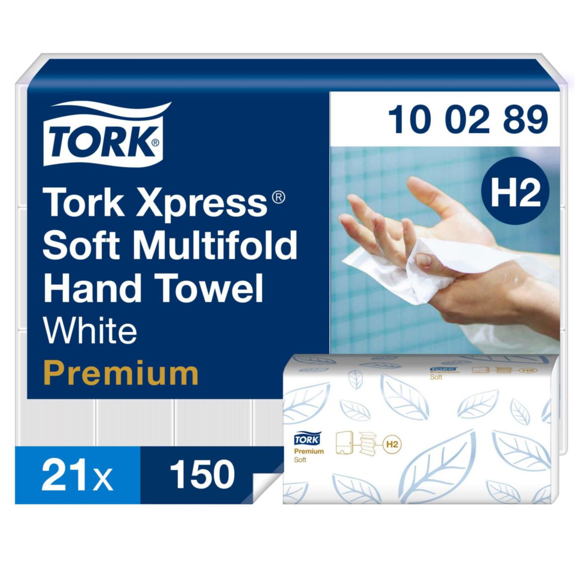 Tork xpress flushable mutlifol h2 - TISSUE TORK XPRESS SOFT H2 150PCS/PACK 34X21 MULTIFOLD