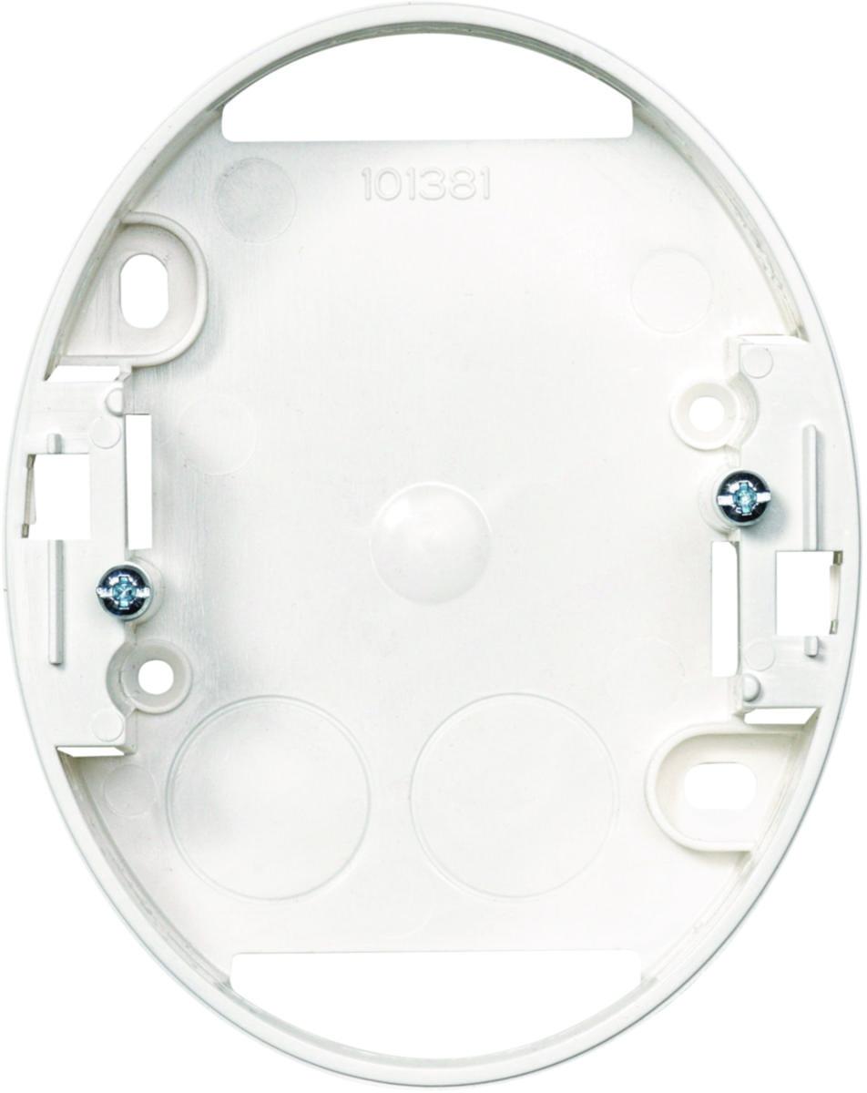 Box for exterior installation of Renova wall socket - RENOVA UTANPÅ OVAL F 2-VÄG VIT WDE011152