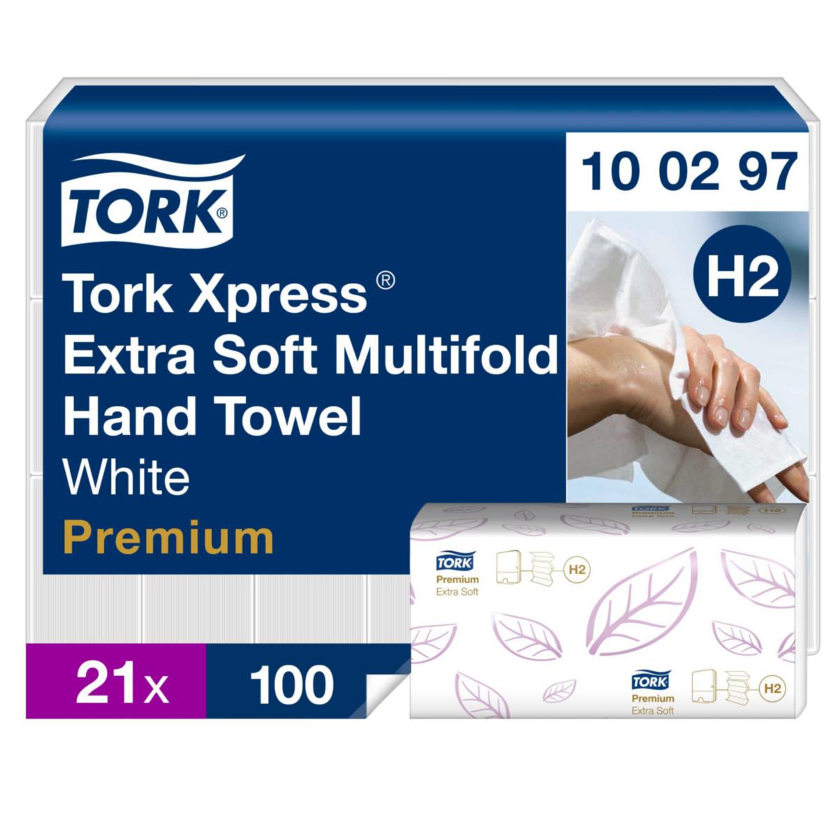 Tork xpress flushable mutlifol h2 - TISSUE TORK XPRESS XSOFT 100PCS/PACK 34X21CM