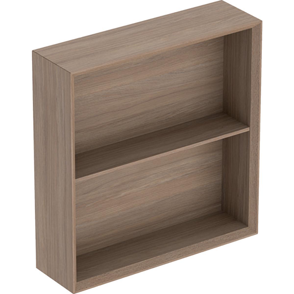 Hylla iCon kvadratisk, Geberit - GEBERIT ICON HYLLA KVAD B45 OAK / TRÄSTRUKTUR MELAMIN