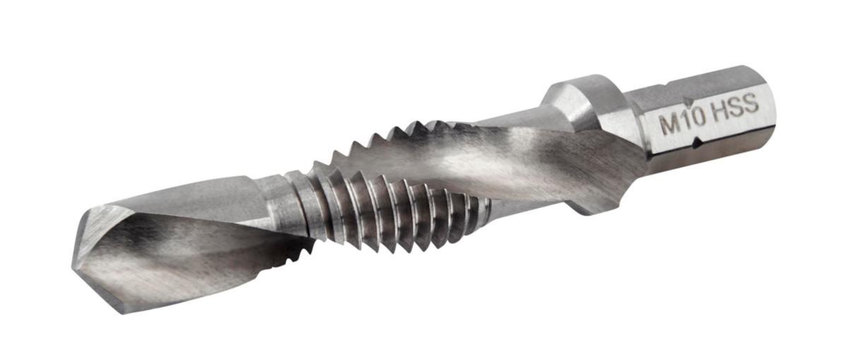 Borr/Gängtapp Ironside med bitsfäste 1/4" - KOMBI BORR/GÄNG BITS M10 IRONSIDE HSSG 1/4 BITSF.200853