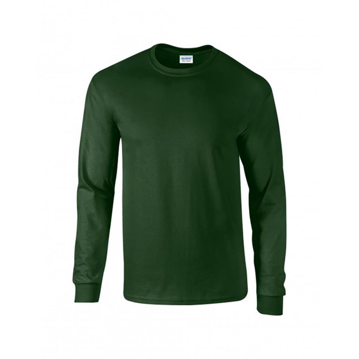 T-shirt Gildan GI2400 lång ärm - T-SHIRT GI2400-033 GRÖN LÅNG ÄRM STL M