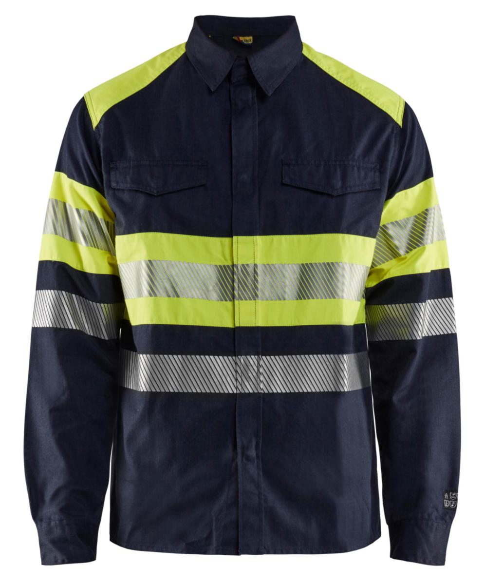 Skjorta Blåkläder 3229-1517 - SKJORTA BLK 3229-1517MULTINORM MARINBLÅ/GUL 6XL