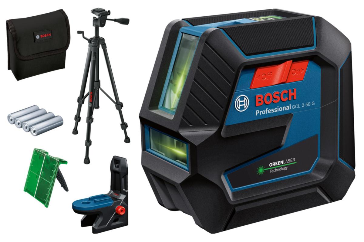 Kombilaser Bosch GCL 2-50/RM10/BT150 - KOMBILASER GRÖN BOSCH GCL 2-50 RM10/BT150 0.58 KG IP 64