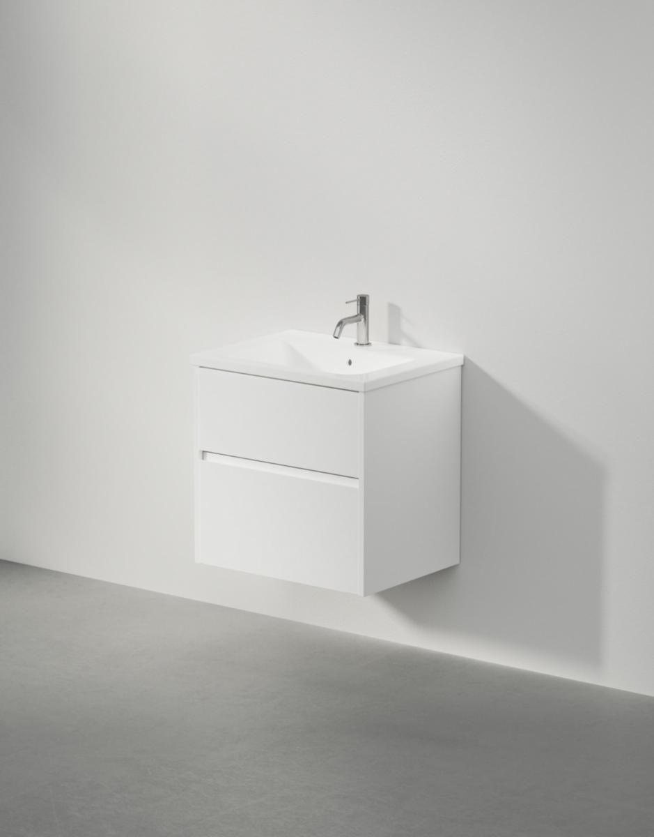 Tvättställsskåp GRAND GRIP 60, INR - INR KOMMOD GRAND GRIP 60 PREMIUM WHITE, 2 LÅDOR