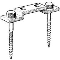 Wooden post bracket for earthing clamps