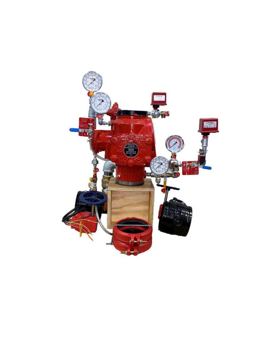 Dry pipe alarm valve without accelerator - DN200 DDX LP DRY VALVE TRIMMED INC P/SWITCHES GRV/GRV