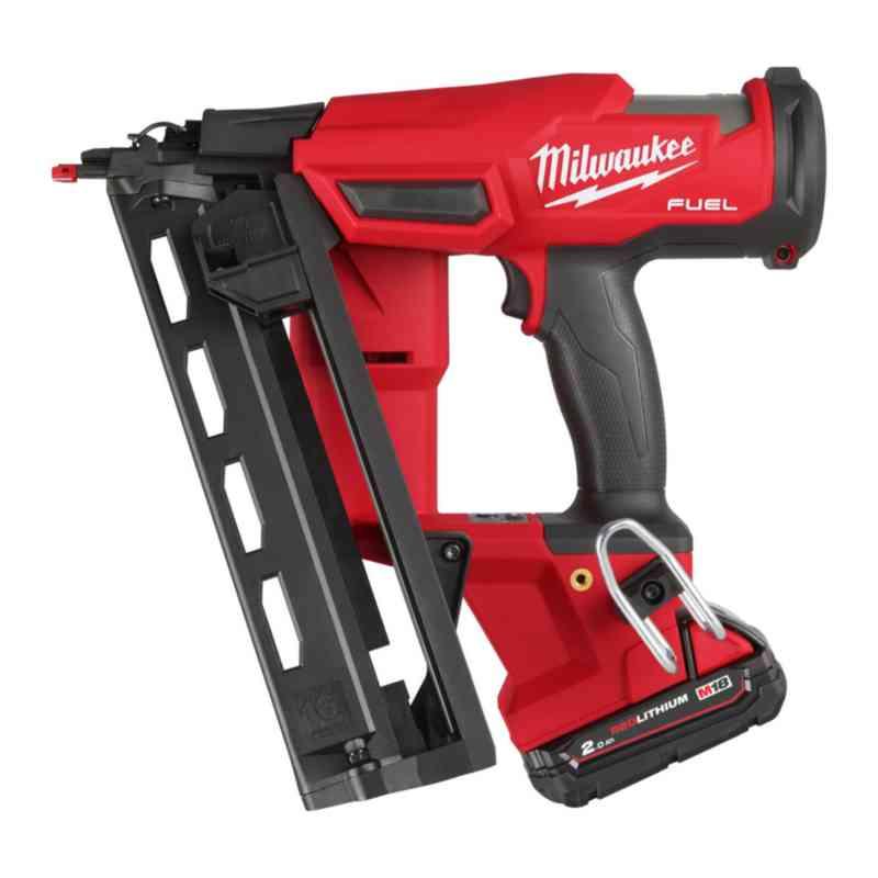 Nailer milwaukee m18 fn 16ga 202x 2 x 2 0 ah charger