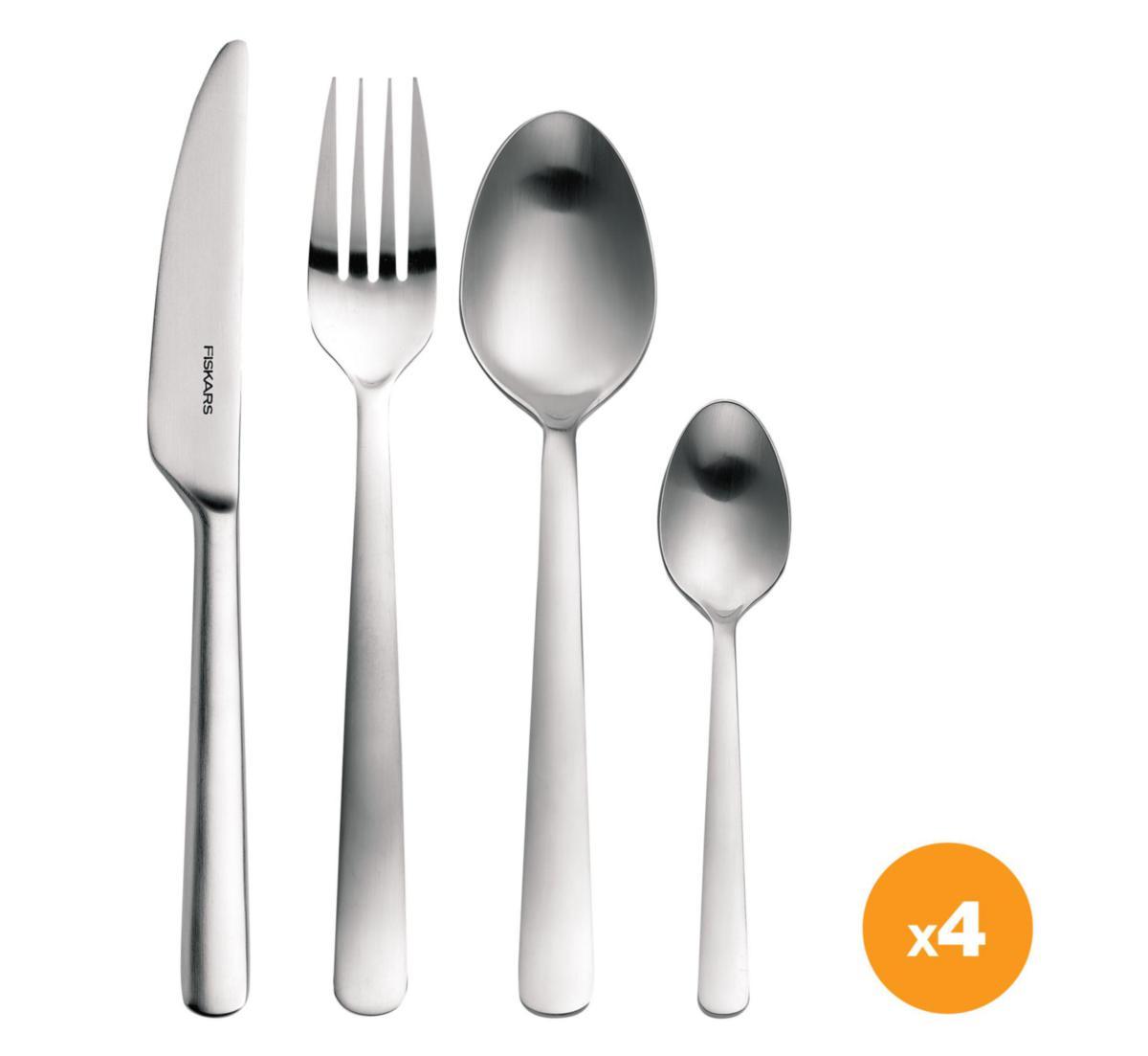 Bestickset Fiskars 16 delar - BESTICKSET 16 DELAR MATTPOLERADE FUNCTIONAL FORM