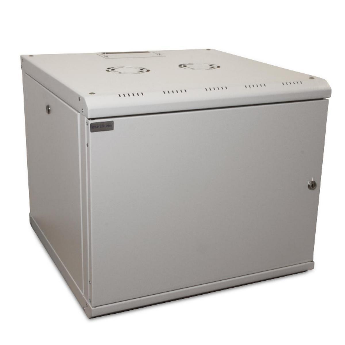 Väggskåp 19" 60W med plåtdörr, Eurolan - VÄGGSKÅP 20U 600X600 PLÅTDÖRR 60W-20-65-09GY