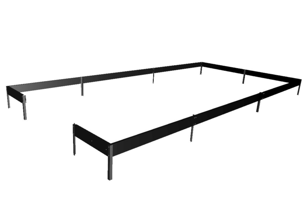 Fundament till Qube+ 816, 13 m² - SOCKEL TILL VÄXTHUS QUBE+ 816 SVART HALLS