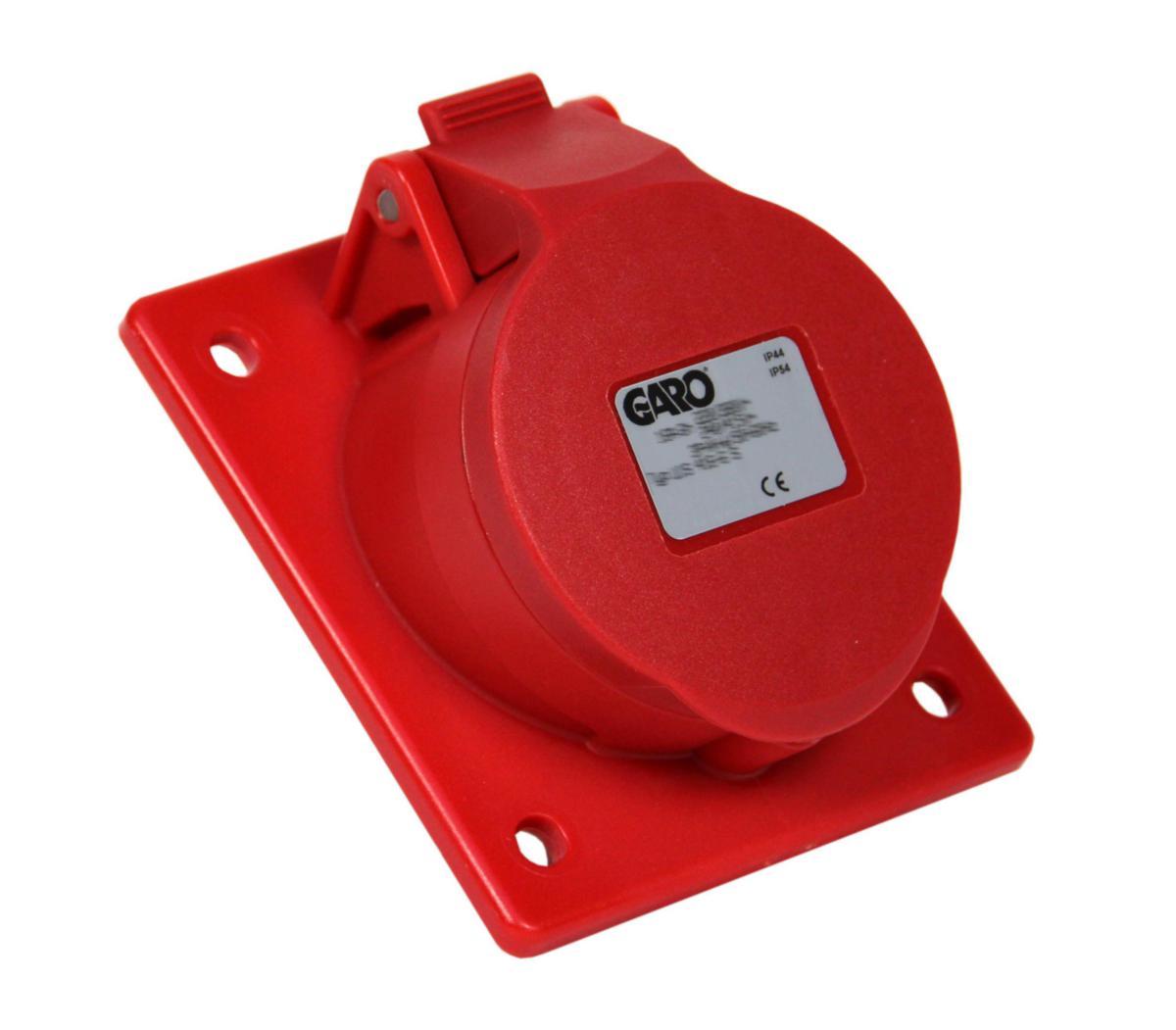 Panel socket Basic type UIS 16A with oblique attaching plate - FLANGED SOCKET UIS SLOPING 16A UIS 416-6 SEC