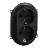 Wall outlet 2-way Center plate, Elko One
