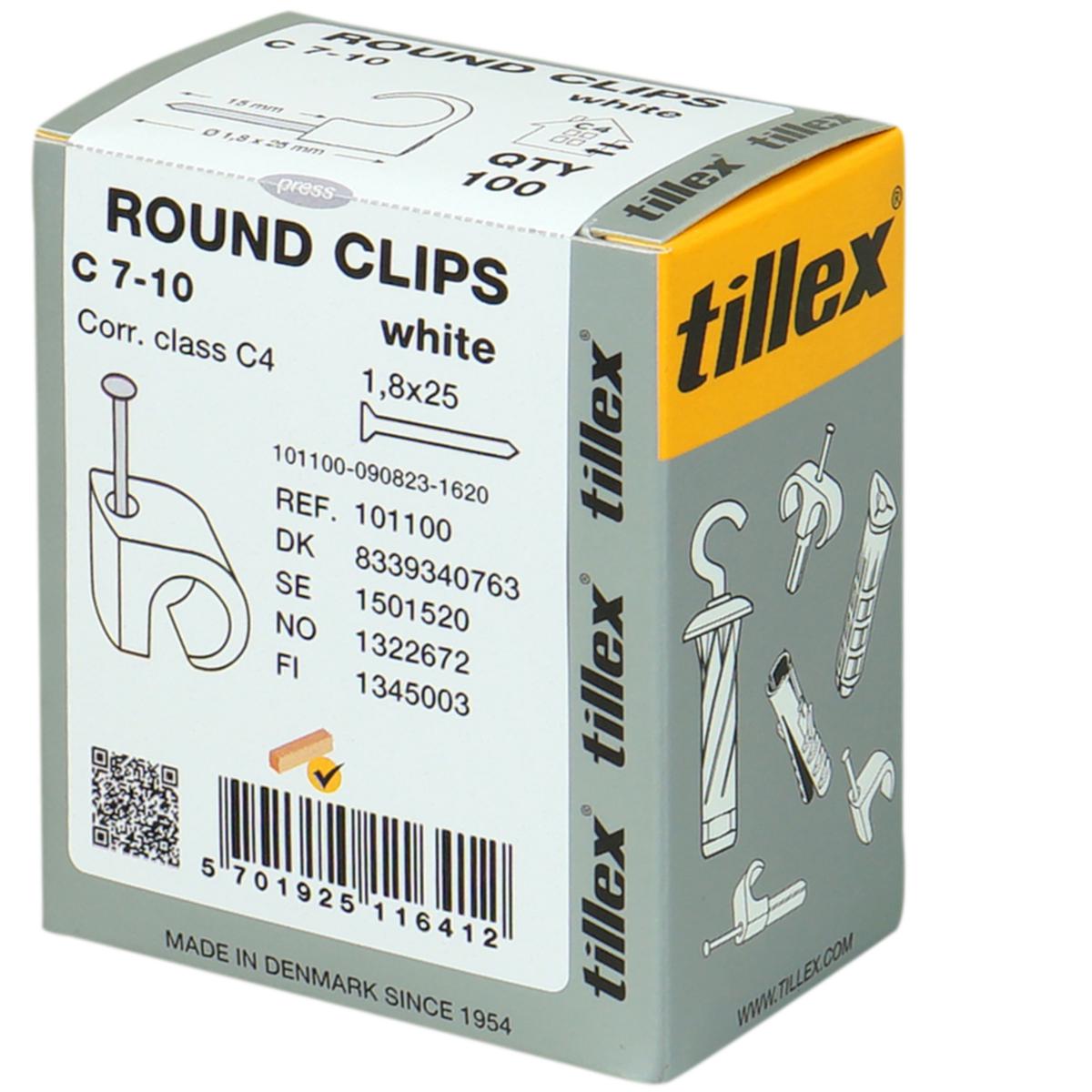 Spikklammer C vit - CLIPS C7-10 VIT 1.8X25 C 7-10 W